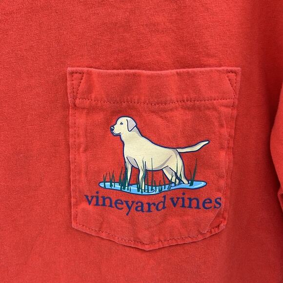 Vineyard Vines Men's Yellow Lab Short Sleeve Tee - Orange - Small - Picture 4 of 7